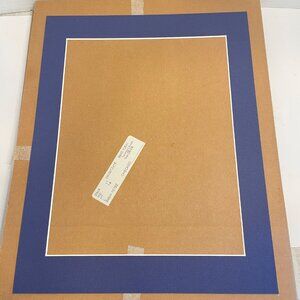 Set of 12x16 Cardboard Backing with Blue & White Double Mat for Framing